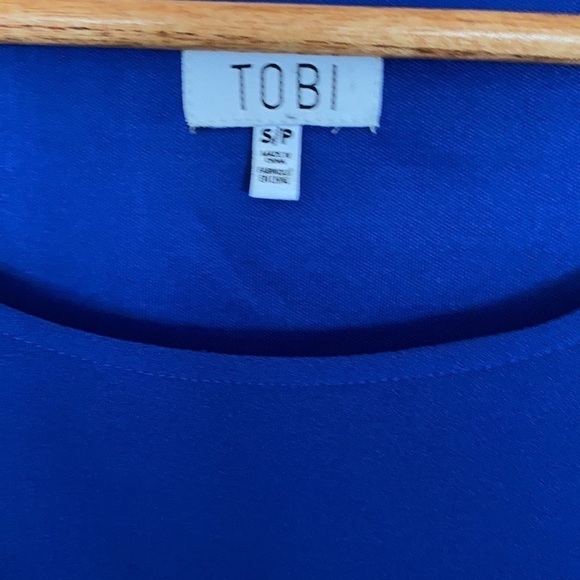 Tobi Sippin Cosmos Cobalt Blue Shift Dress, Size Small - Picture 9 of 11
